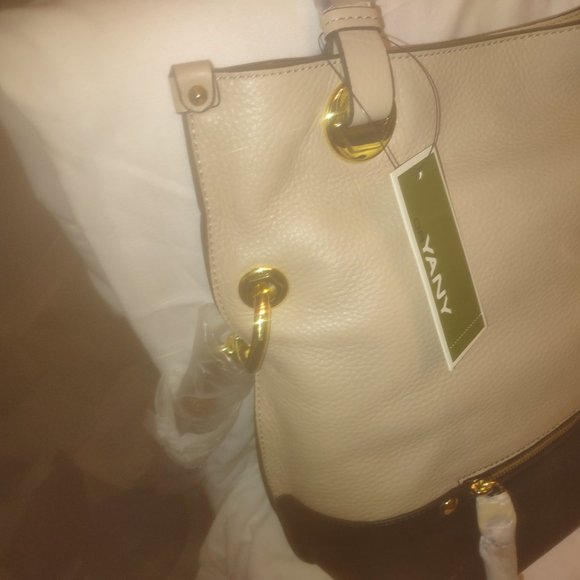 Oryany Tan and Black Large Color Block Leather Handbag w/Dust Cover NWT RARE - Picture 7 of 7